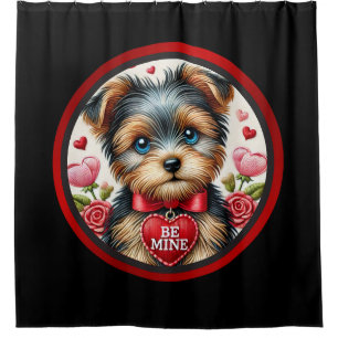 Yorkie Love Shower Curtain – Adorable Valentine's 