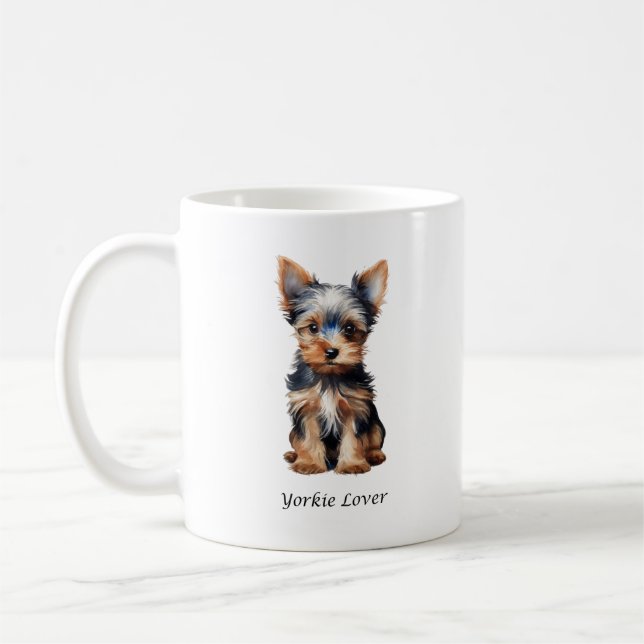 Yorkie Lover Mug - Cute Yorkie Mug  (Left)