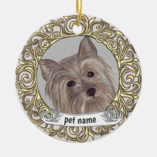 Yorkie Loving Memory ornament