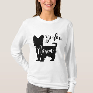 Yorkie Mama Profile Yorkshire Terrier Fun Dog Mum T-Shirt
