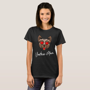 Yorkie Mom Luv white Women's T-Shirt