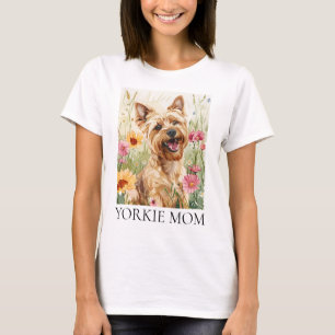 Yorkie Mom Shirt – Watercolor Dog Gift Tee