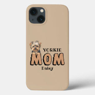 Yorkie Mom Yorkshire Terrier Lover Custom Name iPhone 13 Case