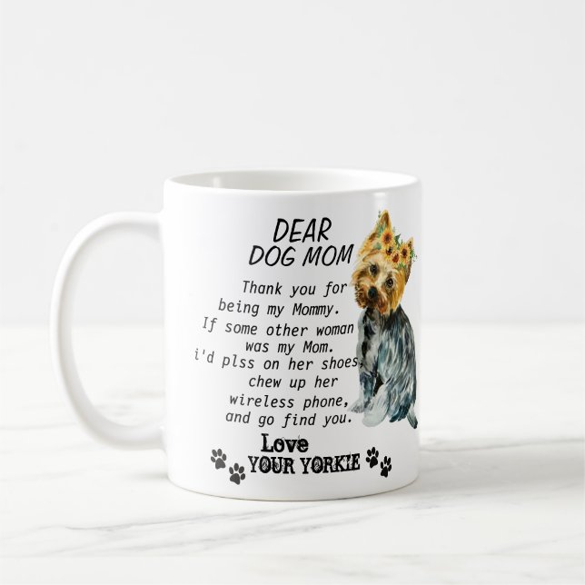 Yorkie Mum Best Quote Coffee Mug (Left)