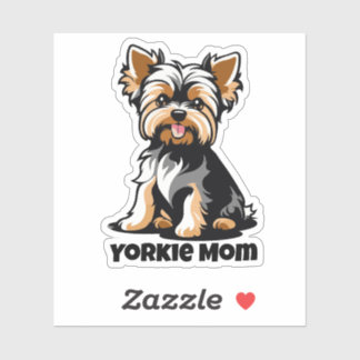 Yorkie Mum Die-Cut Sticker | Custom Text Available