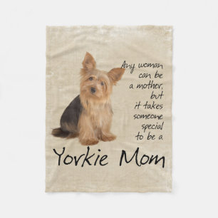 Yorkie Mum Fleece Blanket