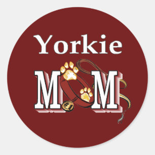 Yorkie Mum Gifts Classic Round Sticker