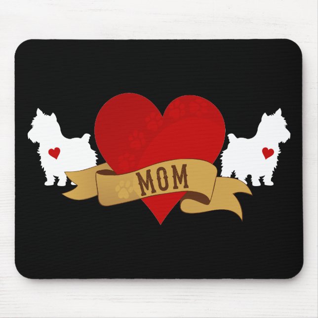 Yorkie Mum [Tattoo style] Mouse Pad (Front)