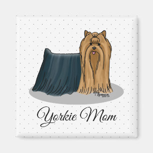 Yorkie Mum (Yorkshire Terrier Mum) Cute Dog Mum Magnet