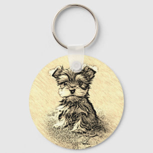 Yorkie, Nature,pet Key Ring