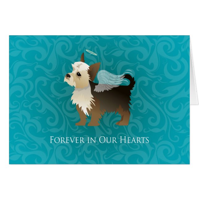 Yorkie - Pet Memorial - Angel Dog (Front Horizontal)