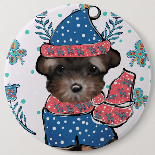 Yorkie Poo 6 Cm Round Badge