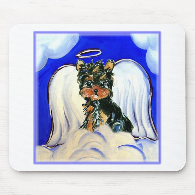 Yorkie Poo Angel Mouse Pad (Front)