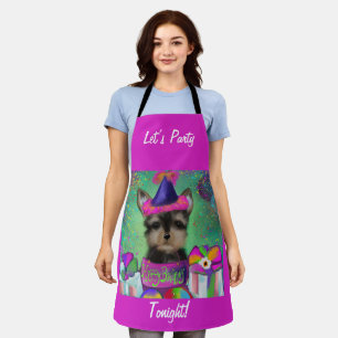 YORKIE POO  BIRTHDAY  APRON
