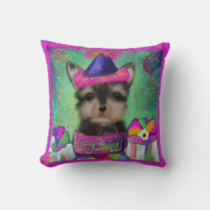 YORKIE POO BIRTHDAY CUSHION