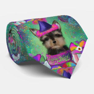 YORKIE POO BIRTHDAY TIE