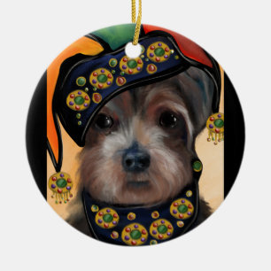 YORKIE POO CERAMIC ORNAMENT