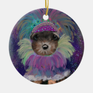 Yorkie Poo Ceramic Ornament