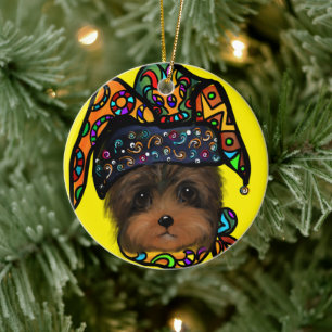 YORKIE POO        CERAMIC ORNAMENT