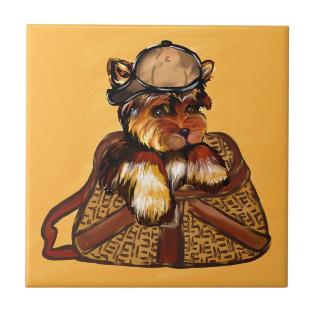 YORKIE POO CERAMIC TILE (Front)