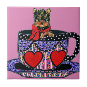 Yorkie Poo Ceramic Tile