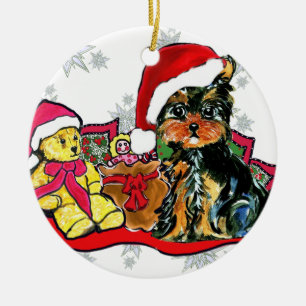 YORKIE POO CERAMIC TREE DECORATION