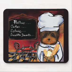 YORKIE POO CHEF MOUSE PAD