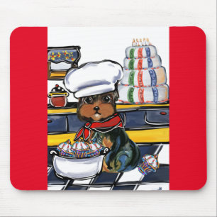Yorkie Poo chef Mouse Pad