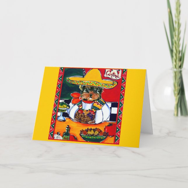 Yorkie Poo Cinco de Mayo Card (Front)