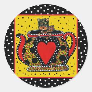 Yorkie Poo Classic Round Sticker