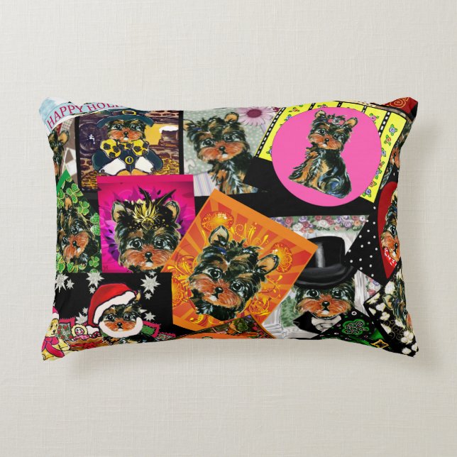 YORKIE POO DECORATIVE CUSHION (Front)