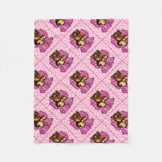 Yorkie Poo Fleece Blanket (Front)
