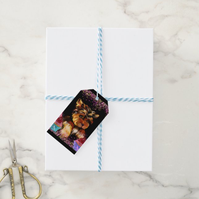 Yorkie Poo Gift Tags (With Twine)