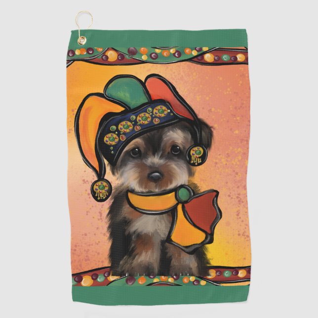 Yorkie  Poo      Golf Towel (Front)