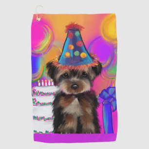 YORKIE POO GOLF TOWEL