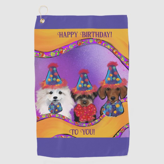 Yorkie Poo  Golf Towel (Front)