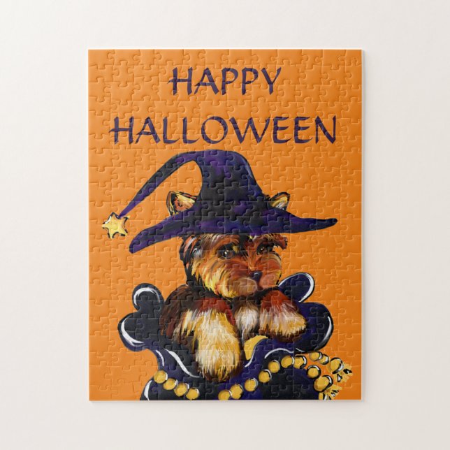 YORKIE POO - HALLOWEEN JIGSAW PUZZLE (Vertical)