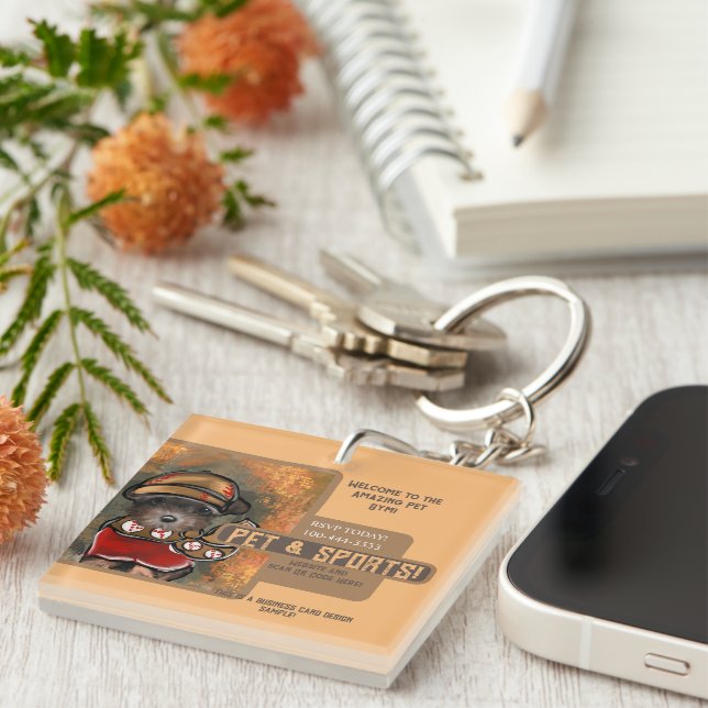 Yorkie Poo  Key Ring (Front Right)