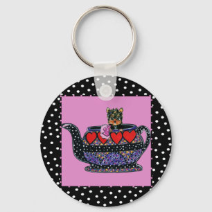 Yorkie Poo Key Ring