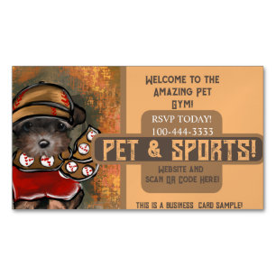 Yorkie Poo Magnetic Business Card