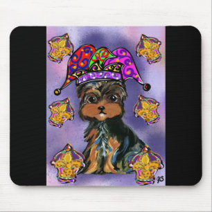 Yorkie Poo Mardi Gras Mouse Pad