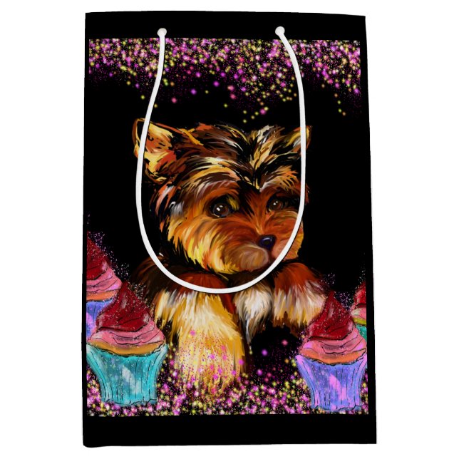 Yorkie Poo Medium Gift Bag (Front)