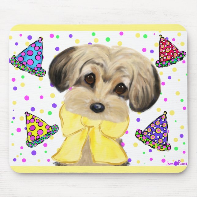 Yorkie Poo Mouse Pad (Front)