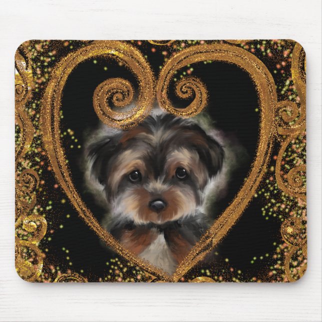 Yorkie Poo Mouse Pad (Front)
