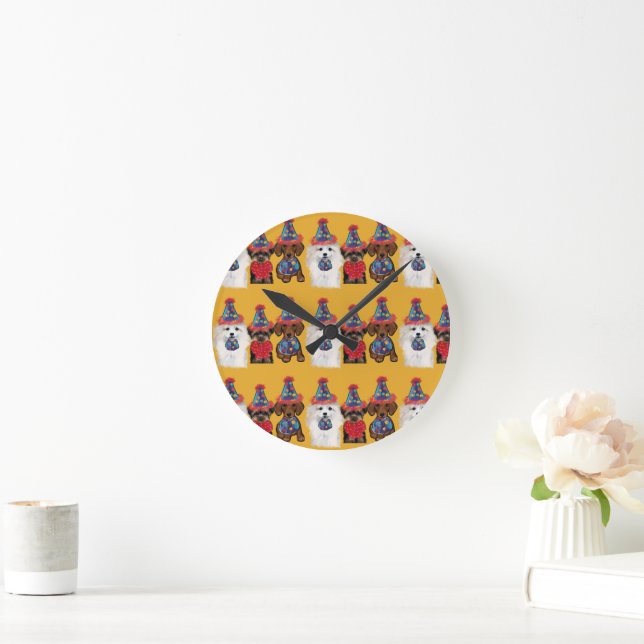 Yorkie Poo  Round Clock (Home)