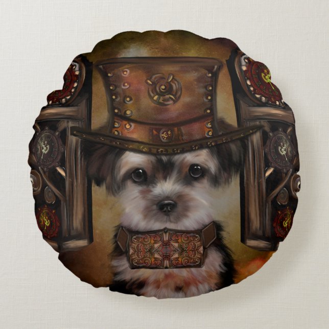 Yorkie Poo Round Cushion (Front)