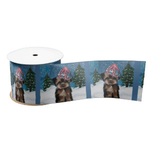 YORKIE POO SATIN RIBBON