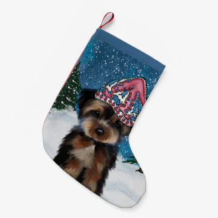 YORKIE POO SMALL CHRISTMAS STOCKING