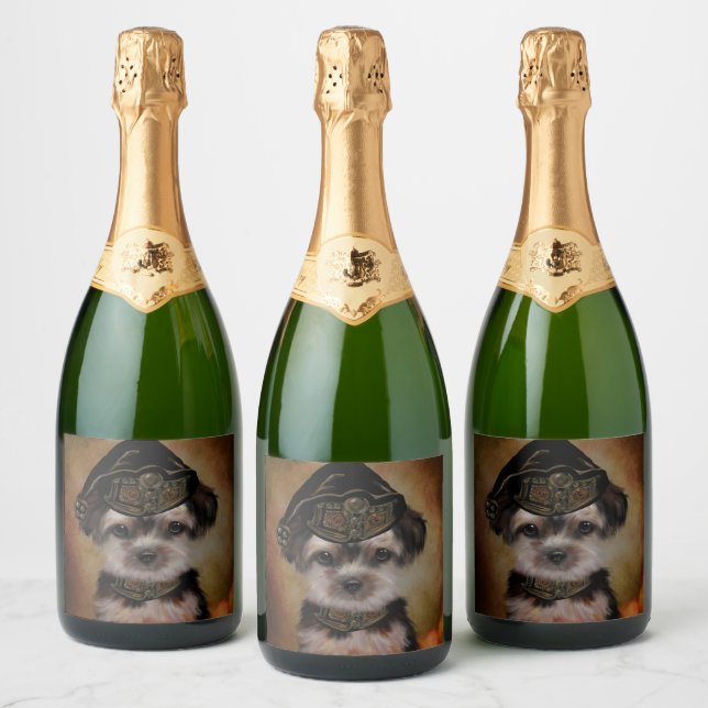 Yorkie Poo Sparkling Wine Label (Bottles)