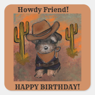 Yorkie Poo Square Sticker